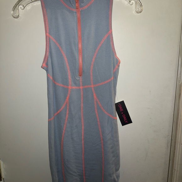 Gray and Pink Sleeveless Dress - Picture 1 of 1